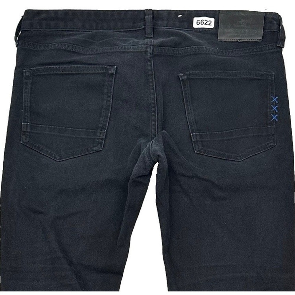 Scotch & Soda Ralston Jeans Men 34x32 Black Slim Straight Stretch Button Fly
